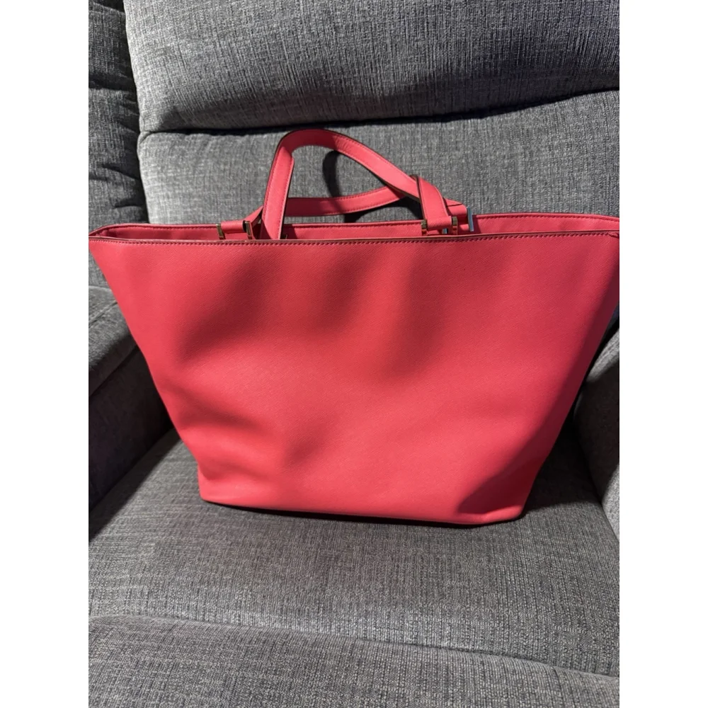 Kate Spade Jules Newbury Lane Pink Leather Large Tote Shopping Work Bag Handbag